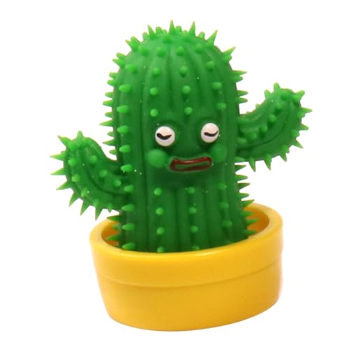 ibasenice Kreatives Kaktus TPR Decompression Squeeze Toy Stressabbau Geschenk für Erwachsene und Lustiges Kaktusform Dekompressionsspielzeug für Mentale Entspannung von ibasenice