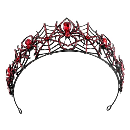 ibasenice Krone Haarschmuck Spinnenkrone Trachtenkrone halloween kopfschmuck Halloween Tiara Kostümkrone Königinkronen für Frauen Halloween-Spinnennetz-Stirnbänder Cosplay-Zubehör Legierung von ibasenice