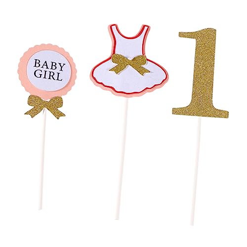 ibasenice Geburtstag Stil Kuchen Topper Baby Mädchen 1. Geburtstag Kuchen Party Gold Bowknot Kleid Elegante Topper Set ibasenice Geburtstag Stil Kuchen Topper Baby Mädchen 1. Geburtstag Kuchen Party Gold Bowknot Kleid Elegante Topper Set von ibasenice