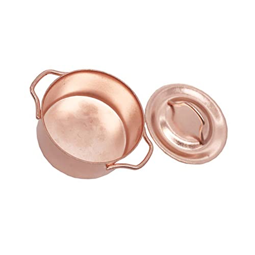 ibasenice Mini- -küchenzubehör – Miniatur-kochtopf Im Maßstab 112 in Gold Rollenspielspielzeug Für Kinder Heimdekoration von ibasenice