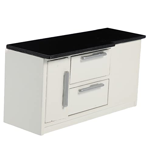 ibasenice Küchenmöbel wohnaccessoires kleinen külschrank Modellbau Puppenhausmöbel Miniaturküche Miniatur-Puppenhauszubehör Miniatur-Möbelmodell Mini-Möbelmodell Miniaturmöbel Holz von ibasenice