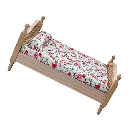 ibasenice Künstliches Bett Kleines Babypuppen Winzige Häuser Kleines Hauszubehör Für Mädchen Winzige Häuser Dekoration Babys Puppen Mini Simuliertes Bett Mini Hausbett von ibasenice