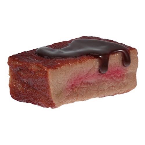 ibasenice Künstliches Steak Dekoration Realistisches Fake Fleisch für Märkte Küchen Puppenhäuser Lebensmittelattrappe mit Saucen Design Vielfältige Fotografie Requisiten ibasenice Künstliches Steak Dekoration Realistisches Fake Fleisch für Märkte Küchen Puppenhäuser Lebensmittelattrappe mit Saucen Design Vielfältige Fotografie Requisiten von ibasenice