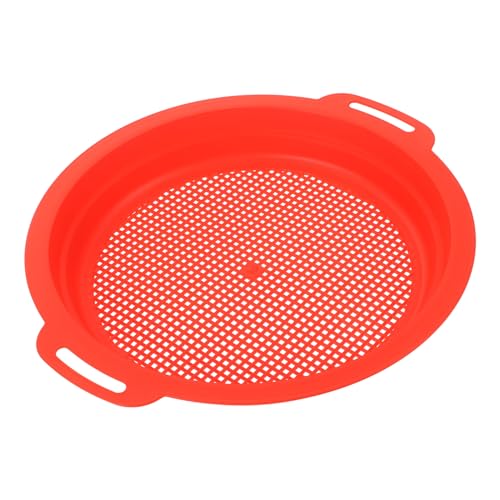 ibasenice Kunststoffschirm klein Sichter Strand Bildschirm Werkzeug kinderwerkzeug Beach Toys for sandfilter sandschaufel Sandbox Sand Siebpfanne Sandsiebe Plastik rot von ibasenice
