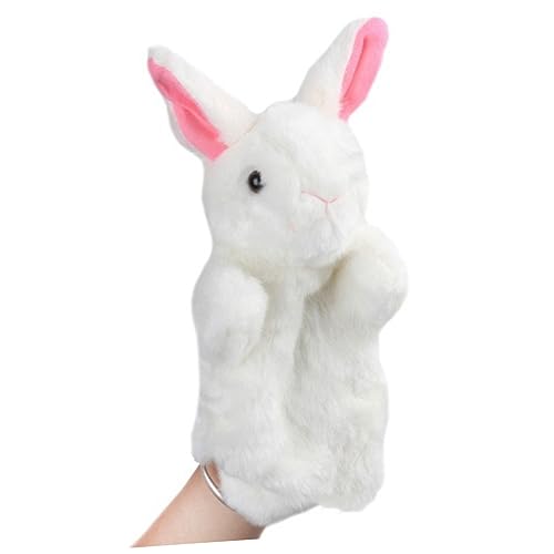 ibasenice Kuschelige Handpuppe Hase üsch Für Puppenspiel Und Geschichtenerzählen Ideales Für Eltern Und Klassisches Weißes Design von ibasenice