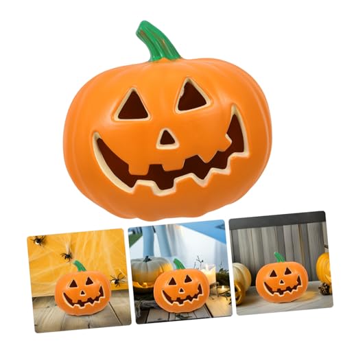 ibasenice LED Halloween Kürbislaterne mit Hohlem Design Energiesparende Beleuchtung Wetterfeste Außendeko für Garten Terrasse und Party Stimmungsvolle Halloween Dekoration von ibasenice