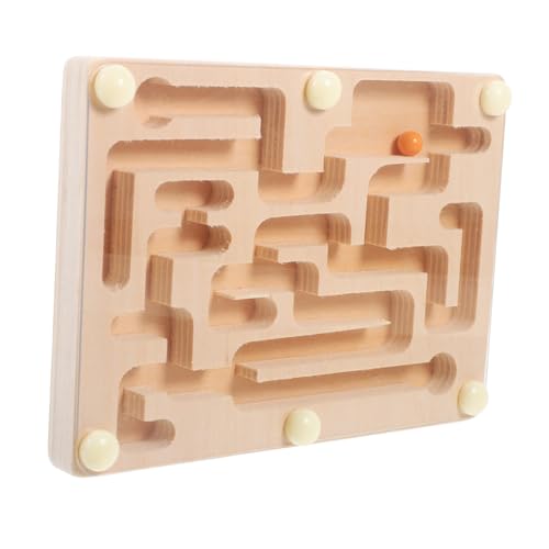 ibasenice Labyrinth-Ball-Brett Frühpädagogisches Tragbares Gleichgewichtsspielzeug Kinderspielzeug Labyrinth-Brett-Puzzle Balancierspielzeug Für Balance-Spiel Holz von ibasenice