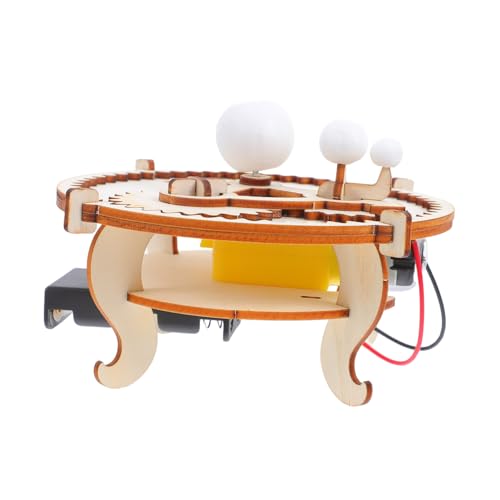 ibasenice Lehrmittel für naturwissenschaftliche Experimente Physikspielzeug für Wissenschaftsspielzeug für Kunsthandwerk im Sonnensystem Mondorbitalwissenschaft hölzern Beige von ibasenice