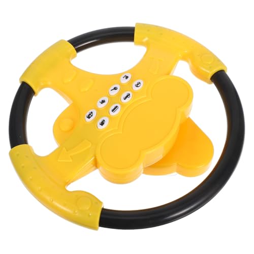 ibasenice Lenkradspielzeug mit Sicheren Ungiftigen Materialien Drehbares Kunststoff lenkrad mit Saugnapf Realistische Soundeffekte zur Frühkindlichen Robust für Kleinkinder spielspaß von ibasenice