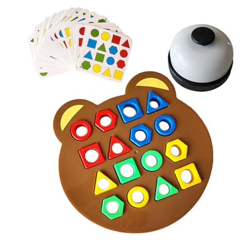 ibasenice Lernspielzeug Geometrische Formen Zuordnungsspiel Farbensinn Pädagogisches Steckspiel für Vorschulkinder Eltern Junge Mädchen Interaktives von ibasenice