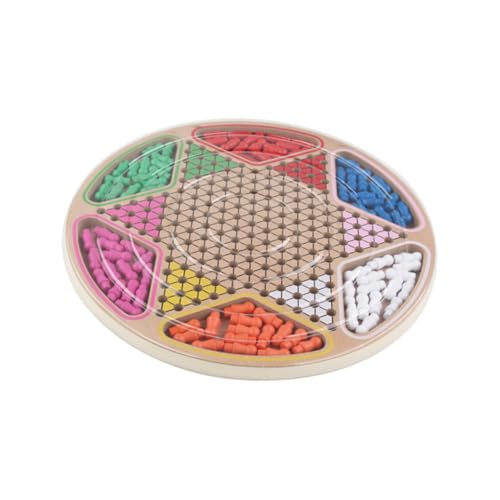 ibasenice Lernspielzeug Holz Gobang und Chinese Checkers Desktop Strategiespiel Fördert Hand Auge Koordination und Intelligenz Sicher Poliert für Unterwegs und Familienspaß von ibasenice