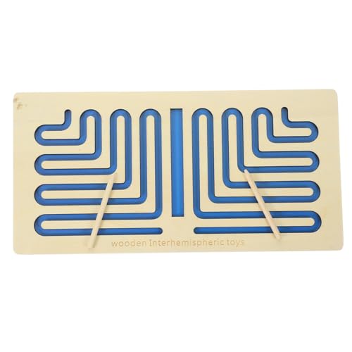 ibasenice Lernspielzeug Interhemisphärisches Labyrinth Hand Auge Koordination Training Buntes Holzspielzeug für Konzentration und Problemlösung Geeignet für Mädchen und Jungen von ibasenice