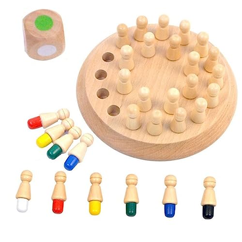 ibasenice Holzspielzeug für Vorschulkinder Adukt-Spielzeug Schachbretter Würfelspiele Spielset aus Holz Kinderspielzeug Lernspielzeug hölzern Dame Baby Bambus von ibasenice