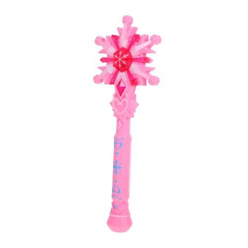 ibasenice Leuchtender Schneeflocken Zauberstab für Mädchen Pinker Feenstab mit LED Robustes Design für Fantasievolles Kostümzubehör und Party Mitgebsel von ibasenice