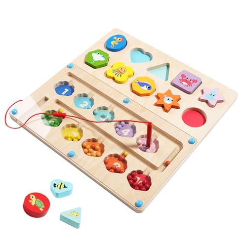 ibasenice Magnetisches Holzpuzzle Meerestiere mit Bunten Perlen Zahlen und Formensortierspiel für Fördert Feinmotorik Farberkennung und Zählen Pädagogisches Lernspielzeug für Kleinkinder ibasenice Magnetisches Holzpuzzle Meerestiere mit Bunten Perlen Zahlen und Formensortierspiel für Fördert Feinmotorik Farberkennung und Zählen Pädagogisches Lernspielzeug für Kleinkinder von ibasenice