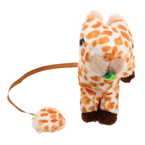 ibasenice Giraffe Schulter Plüschtier Mit Magnet Niedliches Kuscheltier Für Kostüme Cosplay-Accessoire Für Geburtstagsfeiern Und Themenpartys Sicheres Und Bequemes Tragen von ibasenice