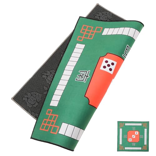 ibasenice Mahjong-tischdecke – Gaming-tischplattenabdeckung Paigow-matten Kachel-Gaming-Abdeckung – Exquisite Muster Bequemes Gummimaterial von ibasenice