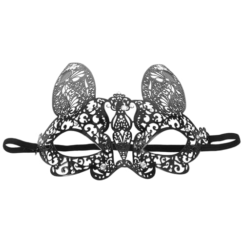 ibasenice Halbe Cosplay-requisite Für Halloween-maskenball Im Venezianischen Stil Schwarz Leicht Und Atmungsaktiv von ibasenice