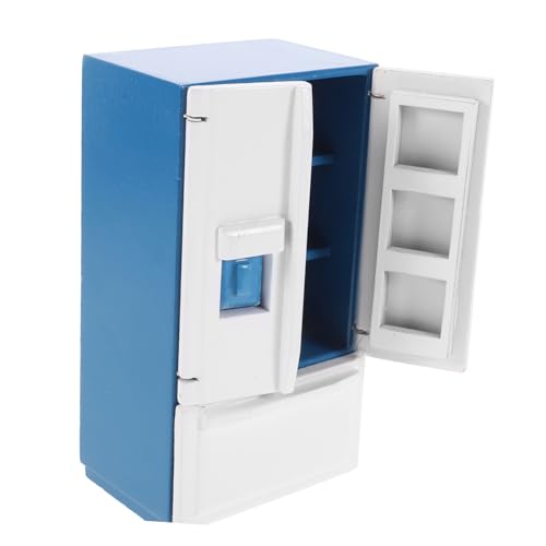 ibasenice Maßstab Doppel Tür Mini Kühlschrank Blau Dekoratives Puppenmöbel Leicht Kompakt für DIY Puppenhaus und Miniaturlandschaft ibasenice Maßstab Doppel Tür Mini Kühlschrank Blau Dekoratives Puppenmöbel Leicht Kompakt für DIY Puppenhaus und Miniaturlandschaft von ibasenice
