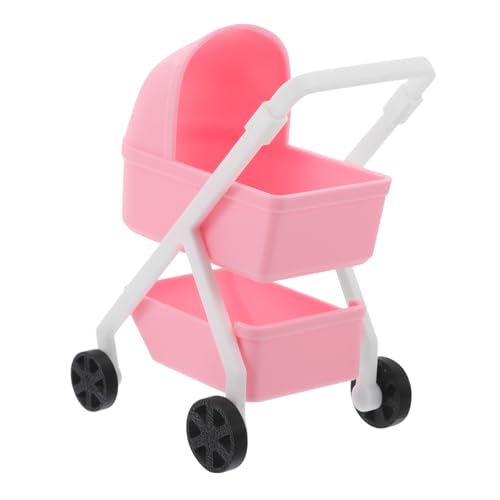 ibasenice Mini Puppenwagen Spielzeug Maßstab Cartoon Kinderwagen Für Rollenspiele Realistische Simulation Leicht Und Tragbar Fördert Hand-Augen-koordination Für Puppen Und Kreatives von ibasenice