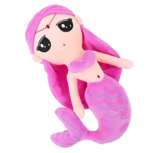 ibasenice Meerjungfrau Puppe Cartoon-Puppe gefüllte meerjungfrau Kinderspielzeug kinderzimmerdeko Room Decoration schmusepuppe Plüschtiere schwimmende meerjungfrau Baumwolle Violett von ibasenice
