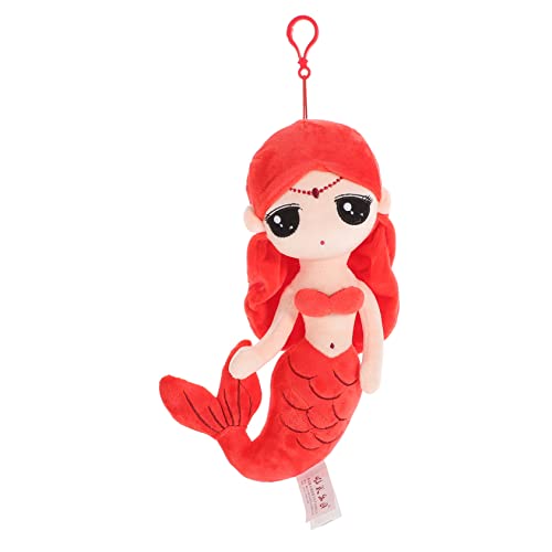 ibasenice Meerjungfrau Puppe Plüsch-Meerjungfrau-Puppe Kinderspielzeug für Meerjungfrau Plüsch Plush Toy Plush Mädchen Meerjungfrau- Baumwolle rot von ibasenice