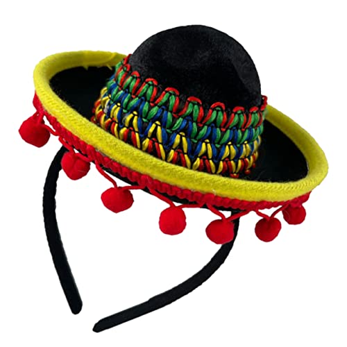 ibasenice Mexikanischer Hut Stirnband Festival Für Erwachsene Sombrero-hüte Tam Dekorationen Stroh Junge Party Spitz Mexikanisches Thema Stirnband Cinco De Mayo Mexikanische Hüte Eva von ibasenice