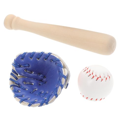 ibasenice Mini Baseball Set Teilig Miniatur Baseballhandschuh Softball Zubehör Outdoor für Tragbar Charmant für Rollenspiel und Freizeit von ibasenice