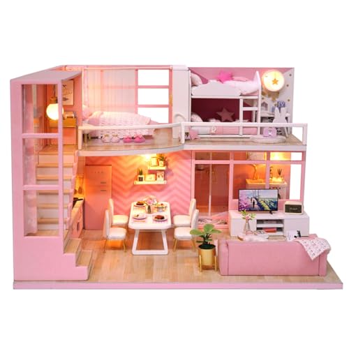 ibasenice Mini DIY Holzhaus Bausatz für Erwachsene Kreatives Sicheres Leicht Zusammenbaubares Miniaturhaus Dekoratives für Familienzeit und Fantasievolles Rollenspiel ibasenice Mini DIY Holzhaus Bausatz für Erwachsene Kreatives Sicheres Leicht Zusammenbaubares Miniaturhaus Dekoratives für Familienzeit und Fantasievolles Rollenspiel von ibasenice