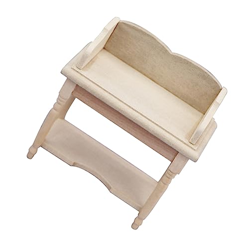 ibasenice mini DIY Schreibtisch für kinderspielzeug Puppenhaus kleine Hausdekoration Möbel kleines Schreibtisch aus Holz Miniatur Schreibtisch aus Holz hölzern Beige von ibasenice