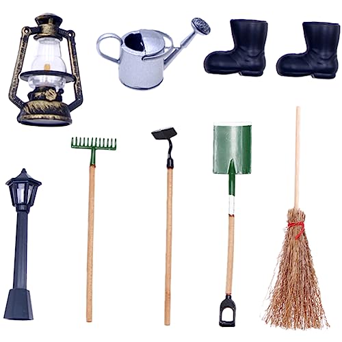 ibasenice Miniatur-gartenwerkzeug-Set – 8-teiliges Set Für Kinderspielzeug Puppenhauszubehör Dekoration von ibasenice