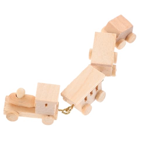 ibasenice Mini-Holzeisenbahn Zug Puppe winzig Miniatur kinderzimmerdeko Room Decoration für hühner Toys Wohnkultur Desktop - Holzspielzeug hölzern ibasenice Mini-Holzeisenbahn Zug Puppe winzig Miniatur kinderzimmerdeko Room Decoration für hühner Toys Wohnkultur Desktop - Holzspielzeug hölzern von ibasenice