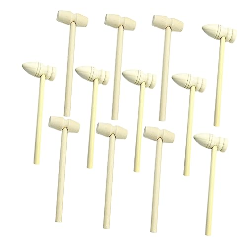 ibasenice Mini Holzhammer Set für Teiliges Kreatives DIY Sicheres Holzwerkzeug für Muscheln und Meeresfrüchte für Bastelprojekte und Rollenspiele von ibasenice