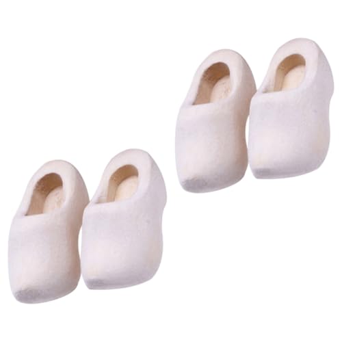 ibasenice Miniatur-Holzschuhe 2 Paar Für Puppenhaus-Dekoration Basteln Mini- -Accessoire von ibasenice