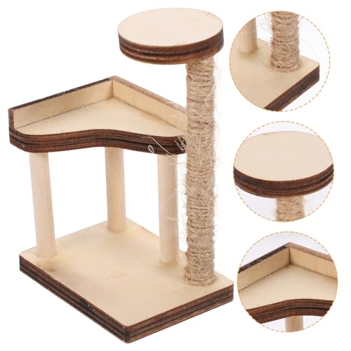 ibasenice Mini-Kratzbaumschmuck Miniatur-Puppenstubenmöbel Dekoration Schlafzimmer Bedroom Decoration katzenbaum Mini Kratzbaum aus Holz Mini-Hausmöbel aus Holz hölzern ibasenice Mini-Kratzbaumschmuck Miniatur-Puppenstubenmöbel Dekoration Schlafzimmer Bedroom Decoration katzenbaum Mini Kratzbaum aus Holz Mini-Hausmöbel aus Holz hölzern von ibasenice