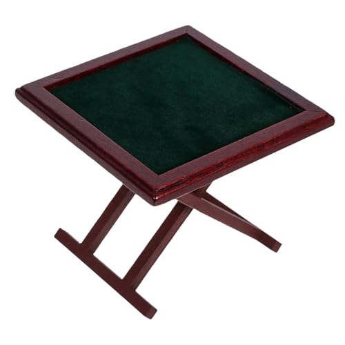 ibasenice Realistisches Mini-Mahjong-tischmodell Für Puppenhaus- Miniatur-Mahjong-spielset Aus Holz von ibasenice