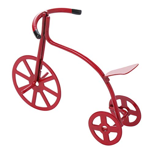 ibasenice Mini Dreirad Für Dekorativer Spielzeugwagen Rot Miniatur Möbel Accessoire Für Kinderzimmer Und Wohnräume von ibasenice