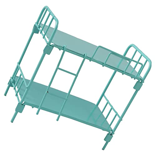 ibasenice Mini-Modell Auf Und Ab Miniatur-etagenbett Mini-etagenbett Miniaturhausmöbel Puppenmöbel Miniaturbett Puppenbett Möbel Für Puppenzimmer Miniaturmöbel Legierung Light Green von ibasenice