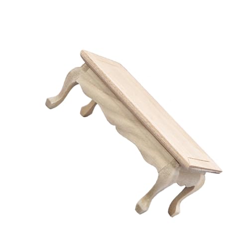 ibasenice Mini-Möbel Couchtisch für spielzeuge für Toys for spielsachen für Desk Decoration Retro Styles Mini-Möbelzubehör Puppenhaus-Minitisch Holz Beige von ibasenice