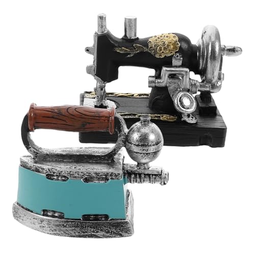 ibasenice Puppen-nähspielzeug Vintage-Miniatur-nähmaschine Im Retro-Stil Dekoratives Mini-bügeleisen Für Sammler von ibasenice
