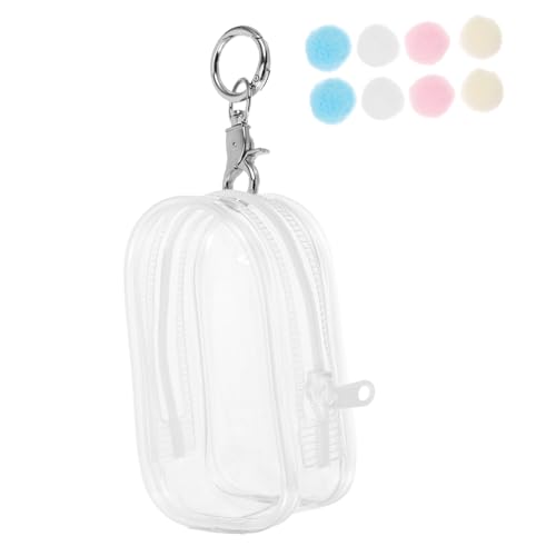 ibasenice Mini PVC Transparent Puppen Aufbewahrungstasche mit Schlüsselanhänger Klare Vitrine für Sammlerfiguren Tragbarer Mini Doll Storage Holder für Modelle und Schmuck ibasenice Mini PVC Transparent Puppen Aufbewahrungstasche mit Schlüsselanhänger Klare Vitrine für Sammlerfiguren Tragbarer Mini Doll Storage Holder für Modelle und Schmuck von ibasenice