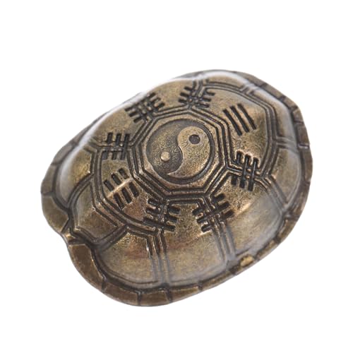 ibasenice Mini Schildkröte aus Messing für Feng Shui Traditionelles Orakelspielzeug mit Ching Münzen Dekorative für Wohlstand Elegantes Wohnaccessoire für Spirituelle Praktiken von ibasenice
