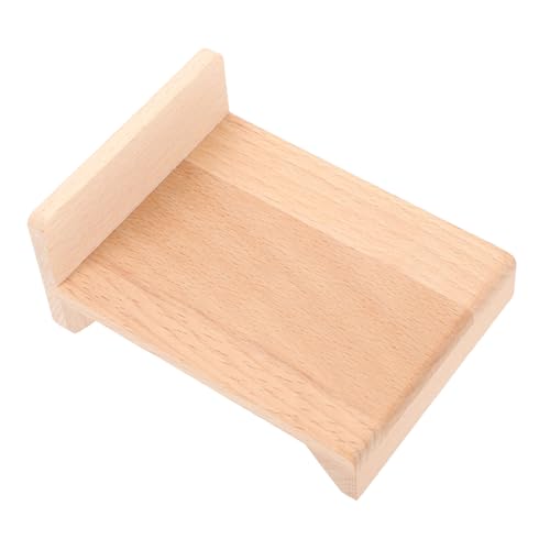 ibasenice Mini-Schlafzimmer-Accessoires Miniaturen Miniatur Bett Miniaturmöbel Und Accessoires Mini-Ornamente Zum Basteln Puppenmöbel Miniaturbett Zum Basteln Minibett Holz von ibasenice