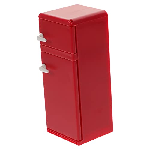 ibasenice Mini Schlafzimmerzubehör Kühlschränke Mini Kleiner Kühlschrank Für Puppenhauszubehör Puppenhausmöbel Puppenhausmöbel Puppenmöbel Kunststoff Rot von ibasenice