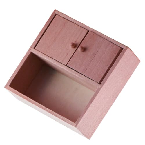 ibasenice Mini Schrank Dekoration Puppenhaus Schrank Spielfiguren Realistische Miniatur Schrankmöbel Puppenhaus Möbel Requisiten Figur Mini Schließfach Mini Möbel Holz von ibasenice