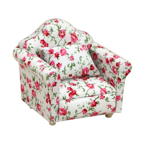 ibasenice Miniatur Sofa Für Mini-häuser Dekoratives Einzelsofa Für Puppenstuben Für Miniaturmöbel Und Kreative Wohnraumgestaltung von ibasenice