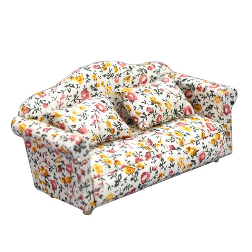 ibasenice Entzückendes Mini-Sofa-Ornament mit Blumenmuster Maßstab 1:12 Miniatur-wohnzimmermöbel Pp-baumwollmaterial ibasenice Entzückendes Mini-Sofa-Ornament mit Blumenmuster Maßstab 1:12 Miniatur-wohnzimmermöbel Pp-baumwollmaterial von ibasenice