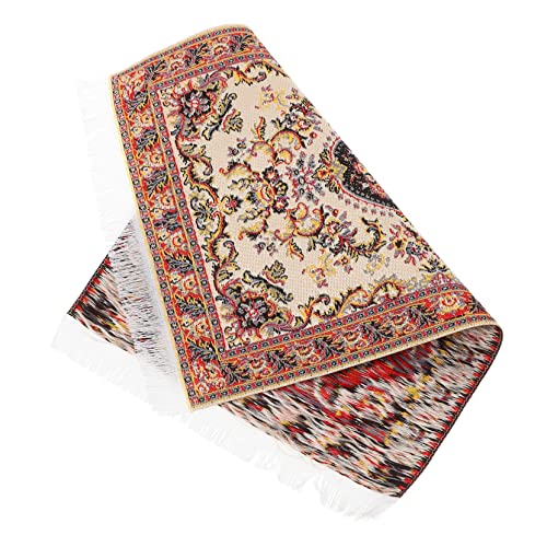 ibasenice Mini Teppich Dekoration Bereich Teppiche Outdoor Teppich Bodenteppich Truthahn Wohnaccessoires Teppich Puppenmöbel Teppich Blumenteppich Miniatur Outdoor Werkzeuge von ibasenice