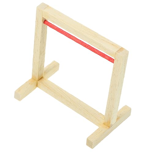 ibasenice Mini-aufhänger Mini-kleiderpuppenhaus Puppenhausmöbel Halter Für Kleiderbügel Für Babys Puppenzubehör Miniatur-kleiderdisplay Kleiderbügel Für Puppen Holz von ibasenice
