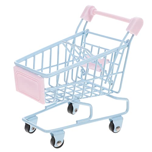 ibasenice Mini-einkaufswagen Weihnachtsspielzeug Einkaufswagen-Modell Kinderwagen Für Babys Kleiner Einkaufswagen Einkaufswagen-Spielzeug Aus Dem Supermarkt Mädchen Eisen Essenskorb von ibasenice